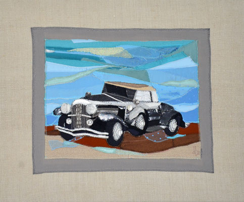 Dörte Putensen, Fahrt aus Blau, 50 x 60 cm