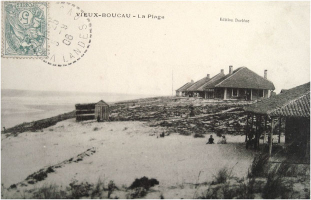 Les premières villas en 1906. Au 1° plan, la villa des sœurs Pepers