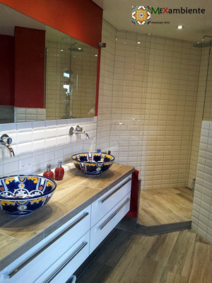 Ungewöhnliche Design Waschbecken aus Mexiko für ein originelles Badezimmer.