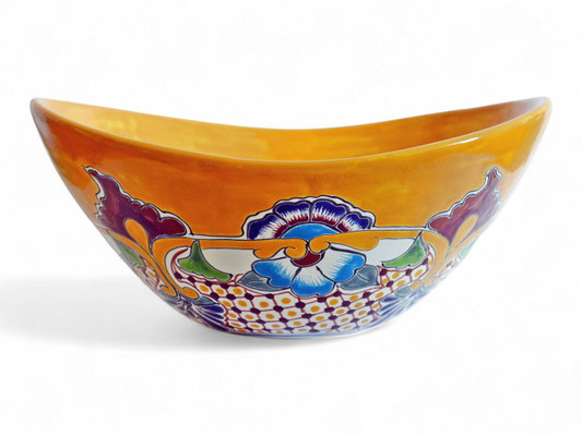 Mexambiente Aufsatzwaschbecken oval PUEBLA aus Mexiko - Talavera Stil