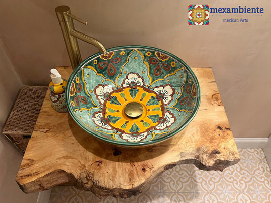 Mexambiente Waschbecken VERANO (mex3) 39 cm