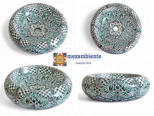 Mexikanisches Waschbecken Donna IMPERIAL - 100% Handbemalt