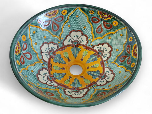 Mexikanisches Aufsatzwaschbecken VERANO VERDE