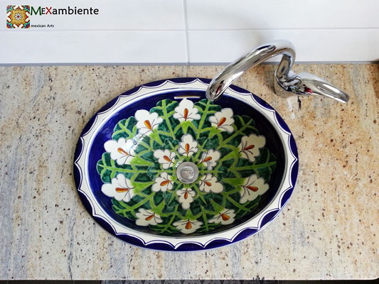 Mexambiente Einbauwaschbecken oval CALLAS