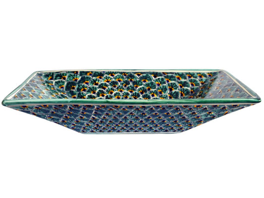 Aufsatzwaschbecken rechteckig PAVO VERDE - exotisches Design von Mexambiente