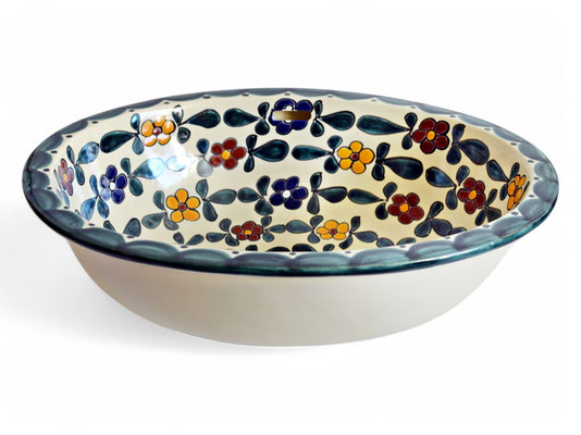 Handbemaltes Mexiko Einbauwaschbecken FLORAL