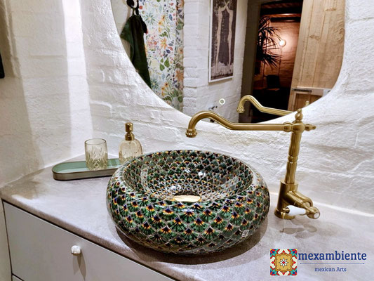 Gästewaschbecken Donna Pavo verde! Ein bezauberndes Design!