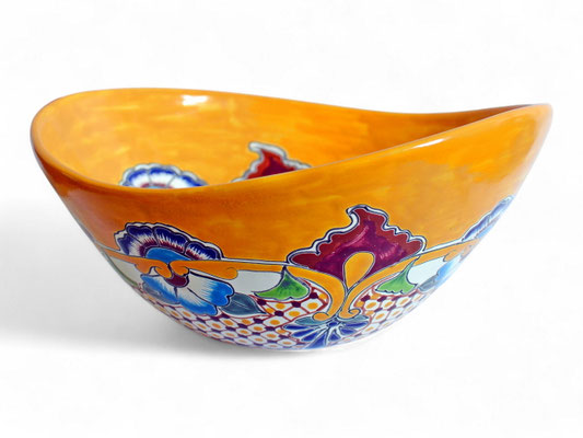 Mexambiente Aufsatzwaschbecken oval PUEBLA aus Mexiko - Talavera Stil