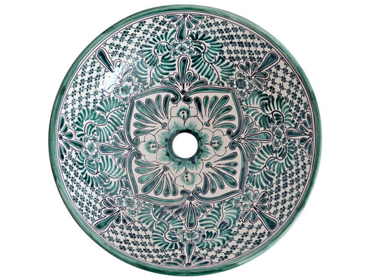 Mexikanisches Aufsatzwaschbecken MEX5 Imperial rund ca. 44 cm