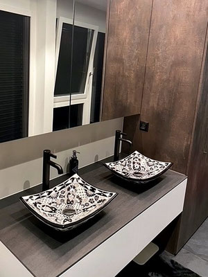 Mexiko Aufsatzwaschbecken eckig SANTIAGO