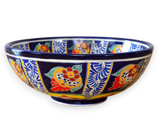 Mexikanisches Aufsatzwaschbecken FANTASIA - rund ca. 39 cm