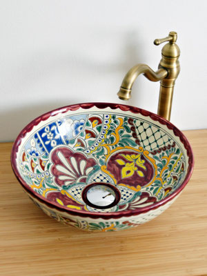 Mexambiente Waschbecken ALEGRIA, rund ca. 39 cm