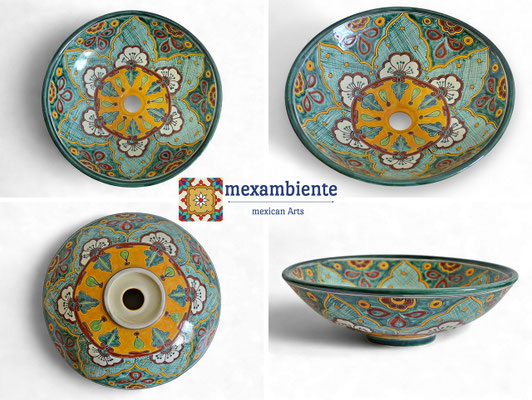 Mexikanisches Aufsatzwaschbecken VERANO VERDE