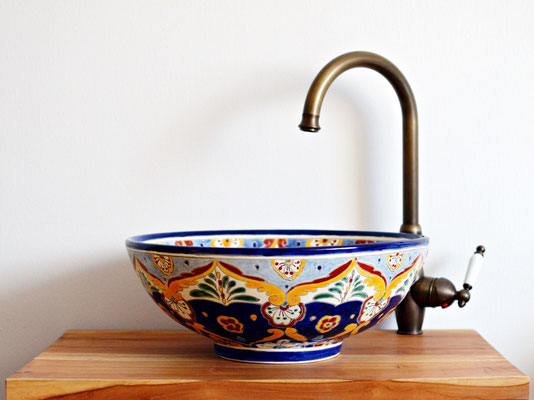Design Waschbecken aus Mexiko ACAPULCO rund