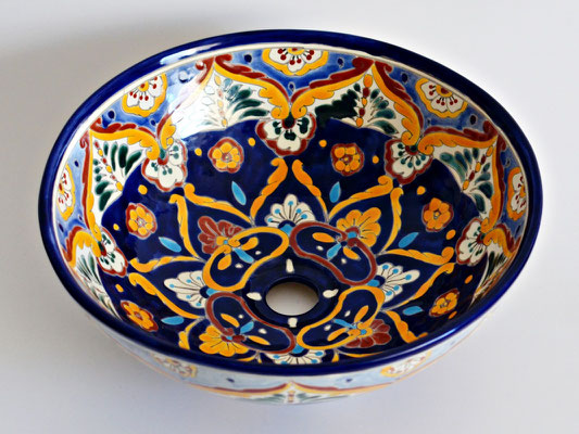 Design Waschbecken aus Mexiko ACAPULCO rund