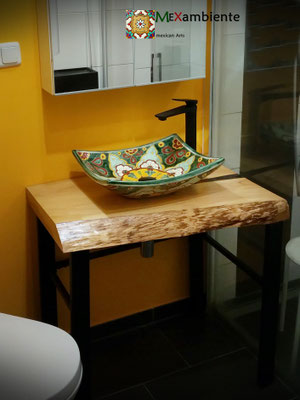 Design Aufsatzwaschbecken eckig - MEX1 Verano verde