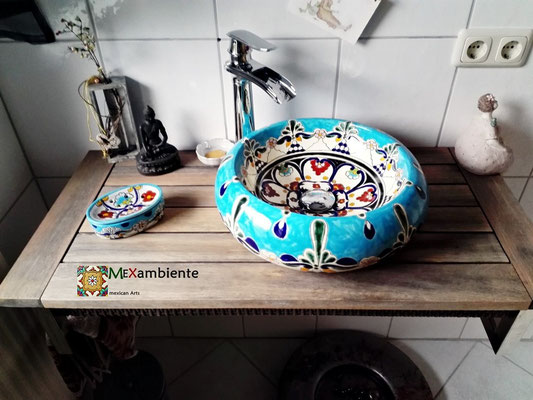 Design Aufsatzwaschbecken TULUM, Form Donna