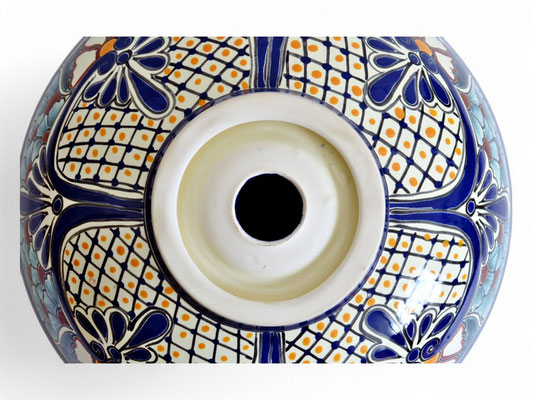 Mexikanisches Aufsatzwaschbecken Guanajuato - rund ca. 39 cm