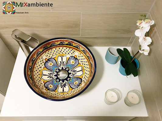 IKEA Waschtisch Godmorgon mit einem Mexambiente Waschbecken MAYA