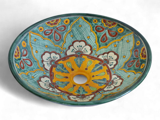 Mexikanisches Aufsatzwaschbecken VERANO VERDE