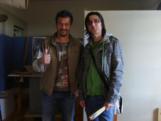 With Pablo Santibanez in his study of Chinchon