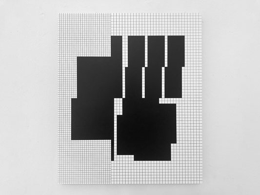ATTILA KOVACS Koordination p3 - 36, 1973-04, 45 x 38 cm, Acryl auf Leinwand auf Holz, 5. Distribution S 045
