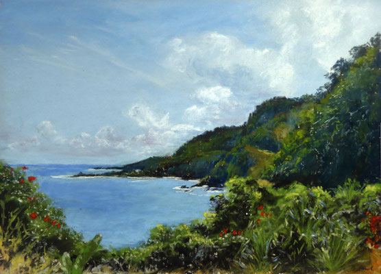 Road to Hana, Pastell, 30x40cm