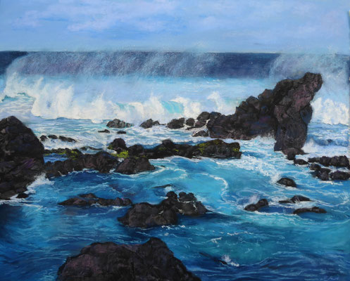 Look out I, Pastell, 40x50cm