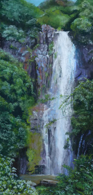 Wailua Falls, Pastell, 30x60cm