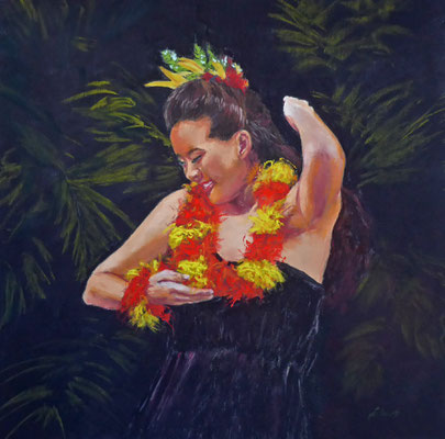 Lei Nani, Pastell, 30x30cm