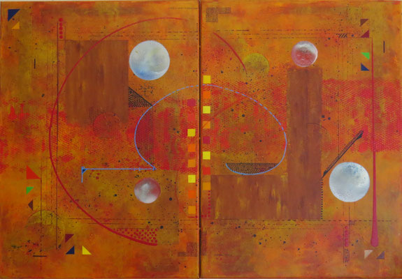 thêta  - H70xL100 cm - acrylique