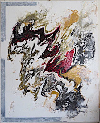 rivière pourpre, H100xL80 cm, acrylique