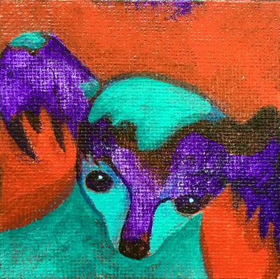 Painted magnet - 2 1/2", acrylics - sold