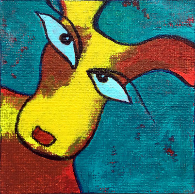 Painted magnet - 2 1/2", acrylics - sold