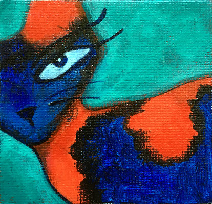 Painted magnet - 2 1/2", acrylics - sold