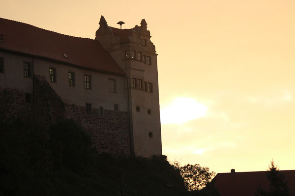 Sonnenaufgang bei der Burg Wettin