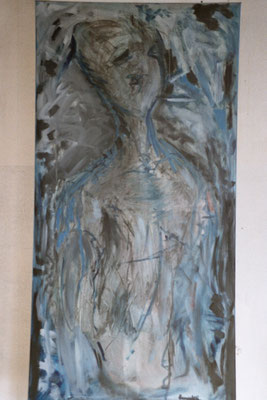 drunken hero II, oil canvas 110 x 60 cm