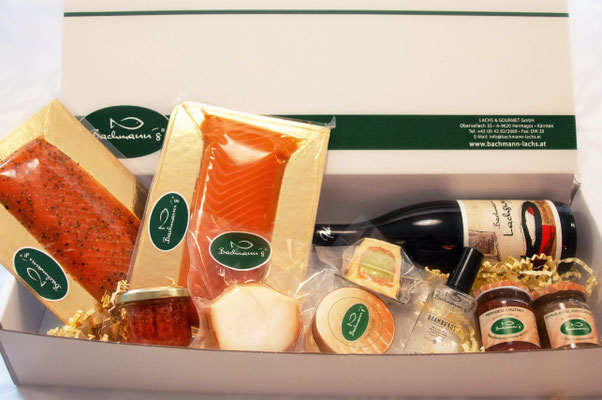 "BACHMANN's" BOX „GOURMET“ MIT LACHSWEIN