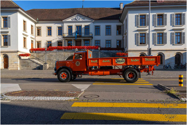 Gusto-Lastwagen 8 der Mühlenwerke Villmergen auf dem Aargauerplatz