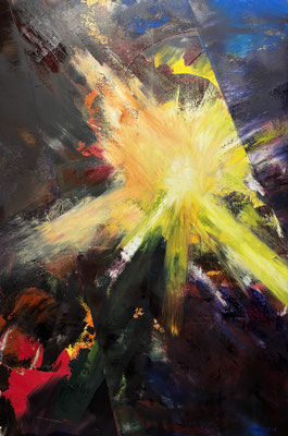 Schwarz-Rot-Gold (2026), Öl auf Leinwand, 150x100cm