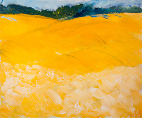Niederbergische Landschaft (2002), Acryl auf Hartfaser, ca.100x120cm 