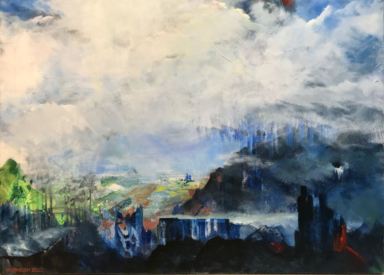 Paradise Lost (2022), Acryl auf Leinwand, 100x140cm