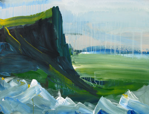 Nordische Landschaft (2000), Acryl auf Karton, ca.100x140cm 