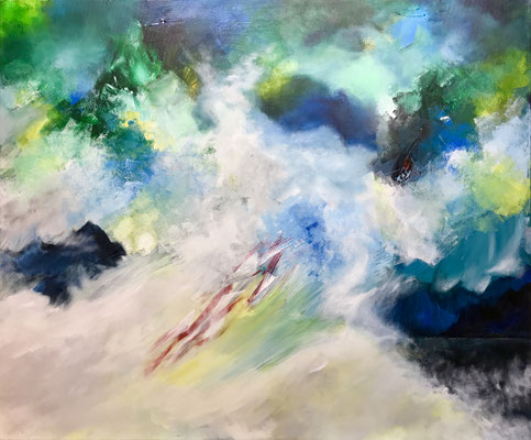 Der Fliegende Holländer (2019), Acryl auf Leinwand, 100x120cm