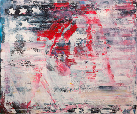Stars & Stripes (2005), Acryl auf Leinwand, 100x120cm, 