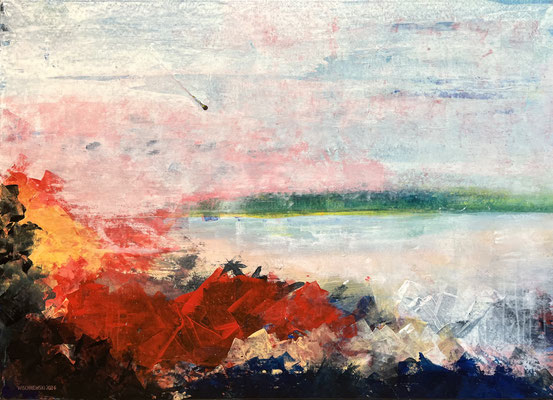 Paradise Lost (2) (2026), Acryl auf Leinwand, 100x140cm
