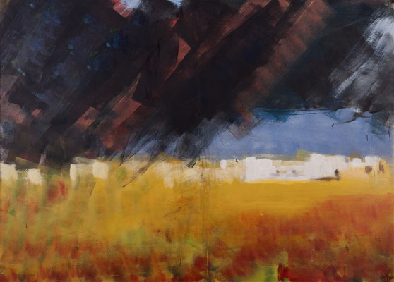 Gewitter (2000), Acryl auf Karton, 100x140cm