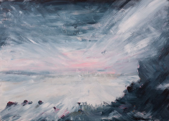 Eiskalter Morgen (2004), Acryl auf Hartfaser, 100x140cm