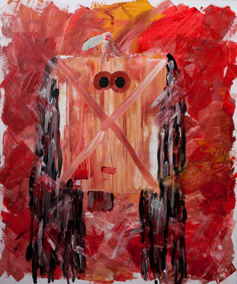 Die Maske (2003), Acryl auf Karton, 120x100cm