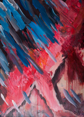 Krieg (2000), Acryl auf Karton, 140x100cm 